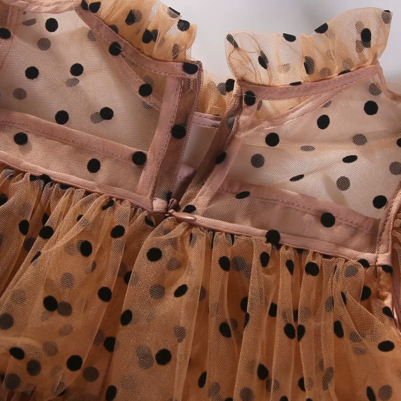 Princess Mesh Layers Dress-Brown - Image 2