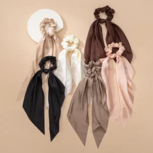 Satin Hair Ribbon Scrunchy
