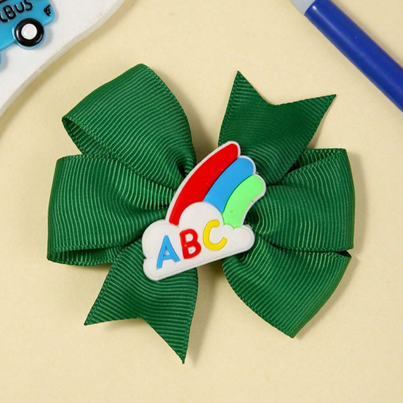 Cute Bowknot Hair Clips with Scrunchie – Multi-Color - Image 5