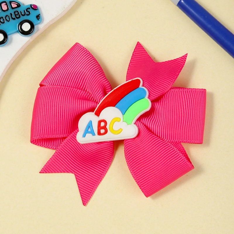 Cute Bowknot Hair Clips with Scrunchie – Multi-Color - Image 6