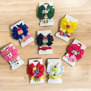 Cute Bowknot Hair Clips with Scrunchie – Multi-Color