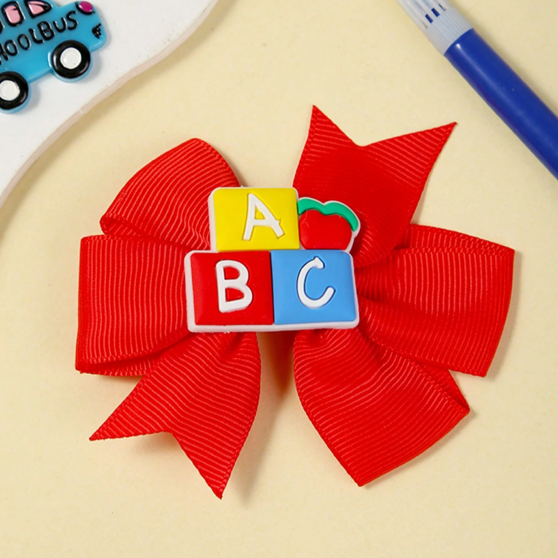 Cute Bowknot Hair Clips with Scrunchie – Multi-Color - Image 8