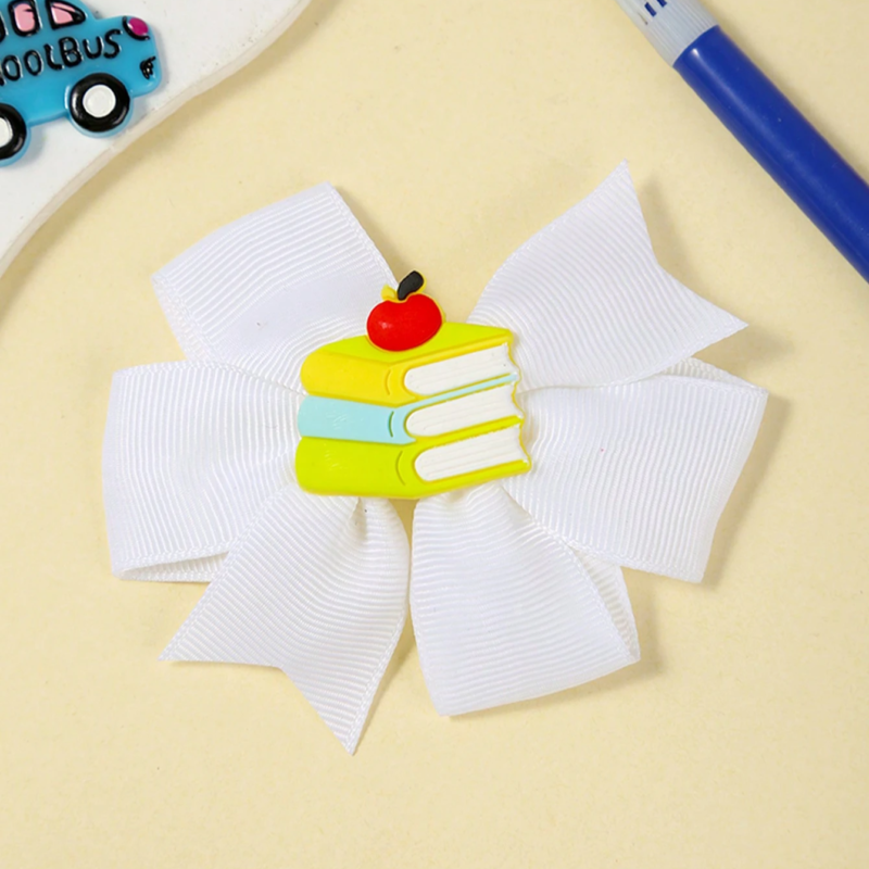Cute Bowknot Hair Clips with Scrunchie – Multi-Color - Image 9