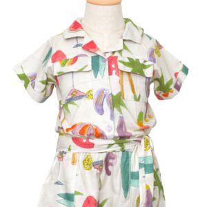 Beach Print Jumpsuit